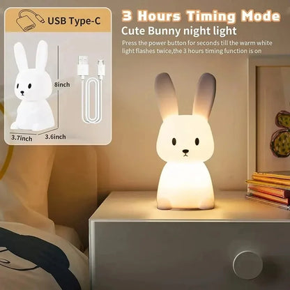 LED Night light Silicone Rabbit [Touch Sensor]