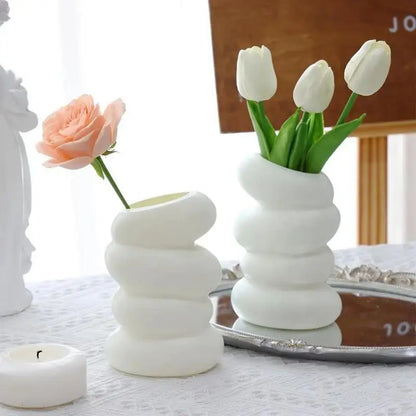 Plastic Spiral Decorative Vase Decoration