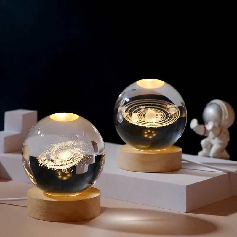 LED Night Light Galaxy Crystal Ball